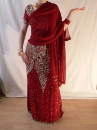 Sari indien rouge