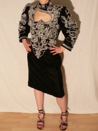 Robe brillante noire